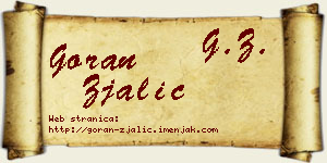 Goran Zjalić vizit kartica